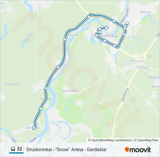 32 Bus Line Map