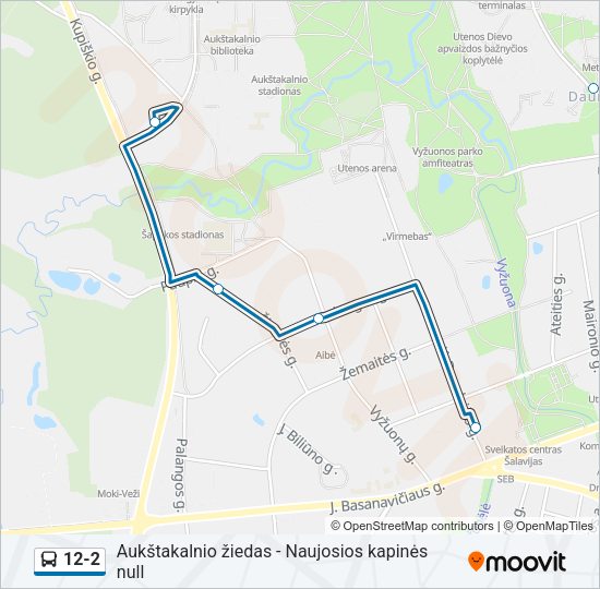 Автобус 12-2: карта маршрута
