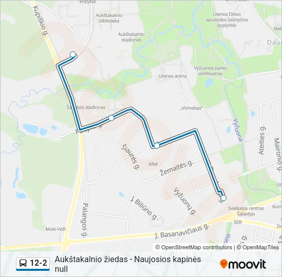 Автобус 12-2: карта маршрута
