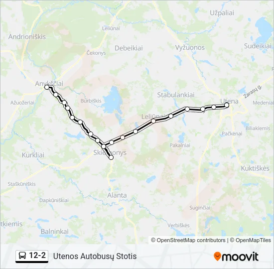 12-2 Bus Line Map