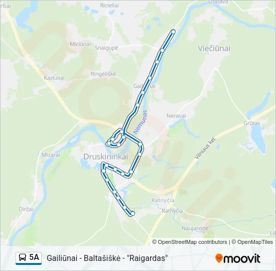 5A Bus Line Map