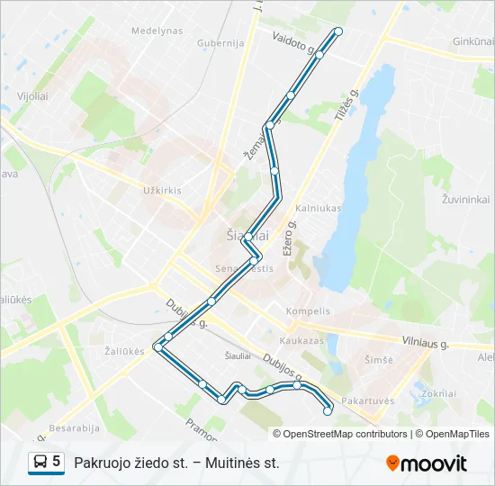 5 Bus Line Map