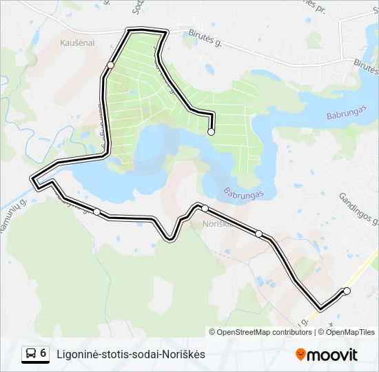 6 Bus Line Map