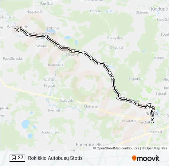 27 Bus Line Map