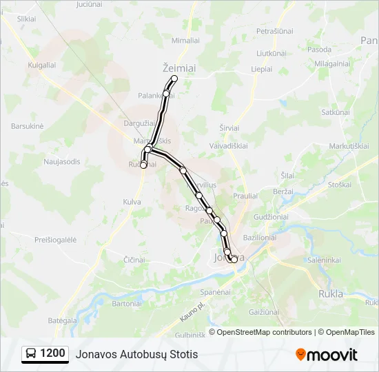 1200 Bus Line Map