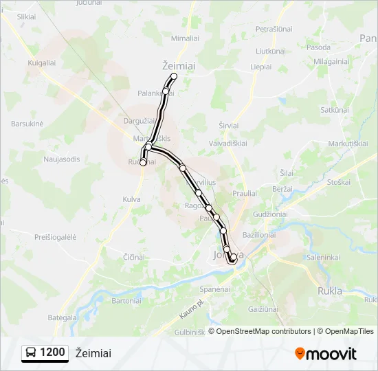 1200 Bus Line Map