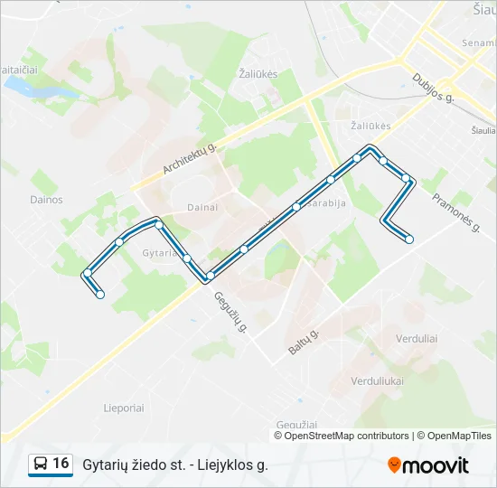 16 Bus Line Map
