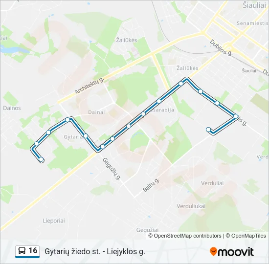 16 Bus Line Map