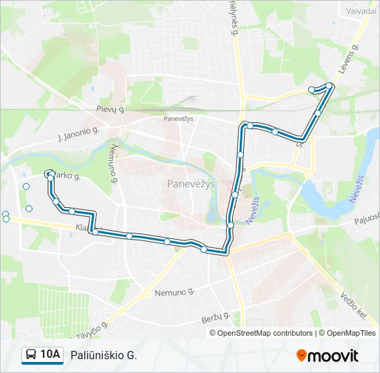 10A Bus Line Map