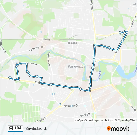10A Bus Line Map