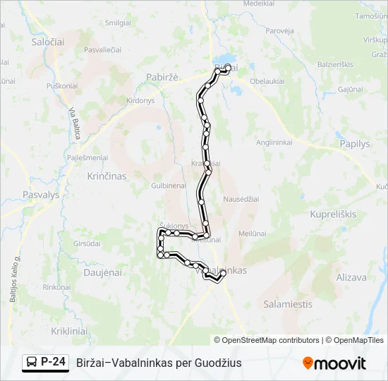 P-24 Bus Line Map
