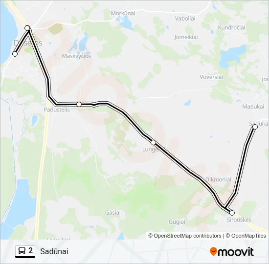 Автобус 2: карта маршрута