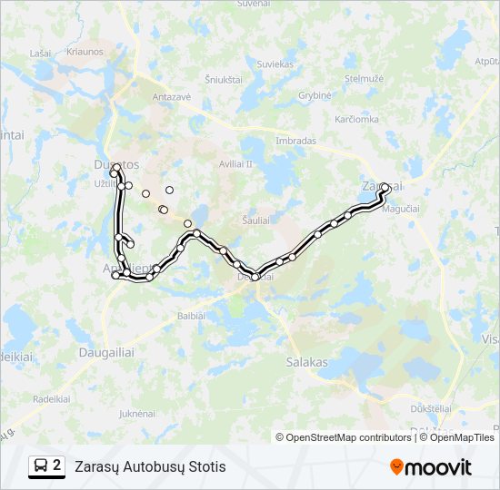 Автобус 2: карта маршрута