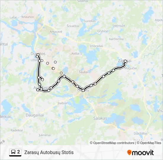 Автобус 2: карта маршрута