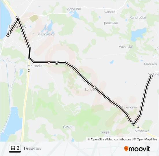 2 Bus Line Map