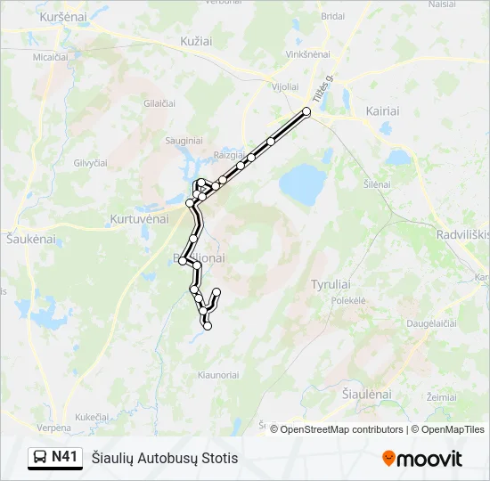 N41 Bus Line Map