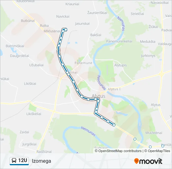 12U Bus Line Map