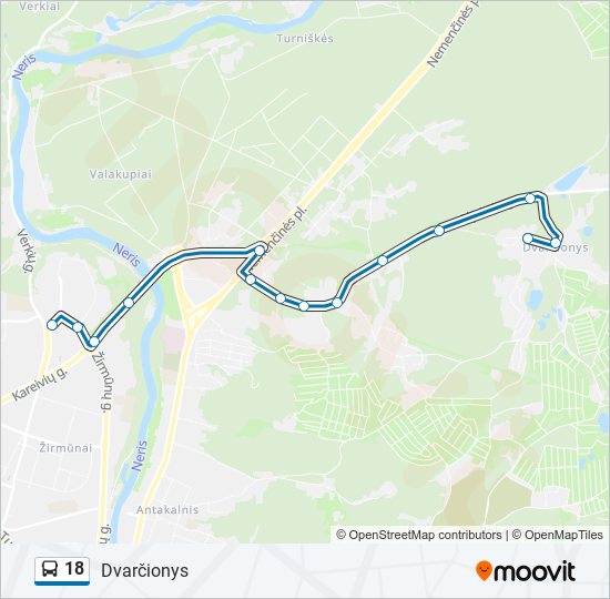 18  kelionės žemėlapis