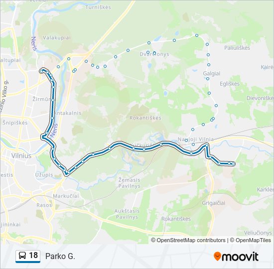 18  kelionės žemėlapis