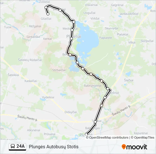24A Bus Line Map