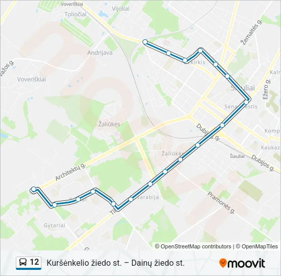 12 Bus Line Map