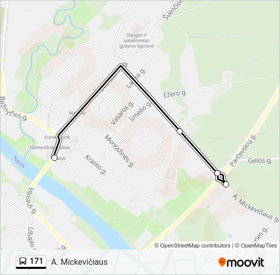 171 Bus Line Map