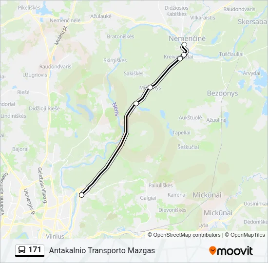 171 Bus Line Map