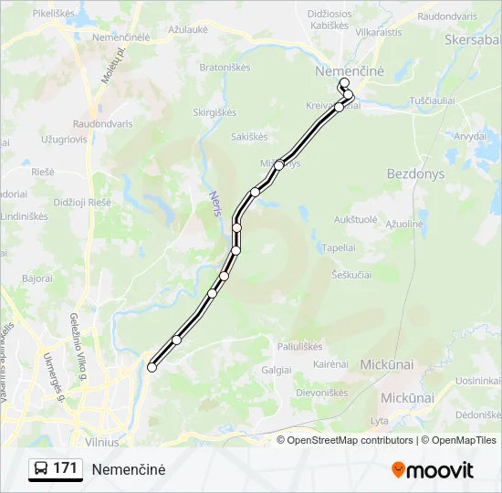 171 Bus Line Map