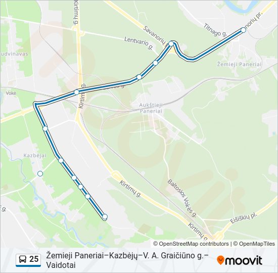 25  kelionės žemėlapis