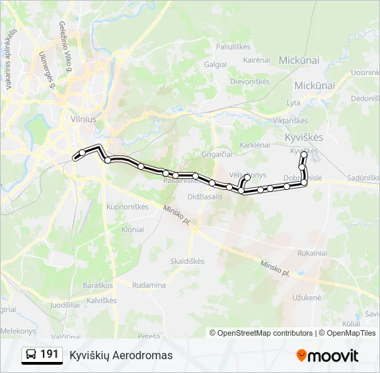 191 Bus Line Map