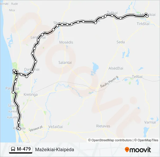 M-479 Bus Line Map