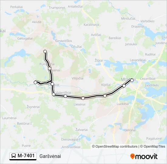 M-7401 Bus Line Map