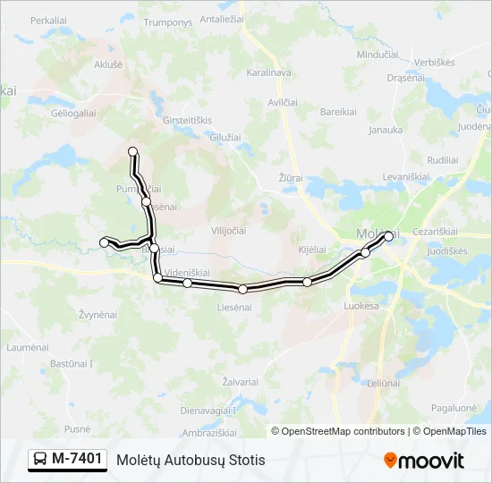 M-7401 Bus Line Map