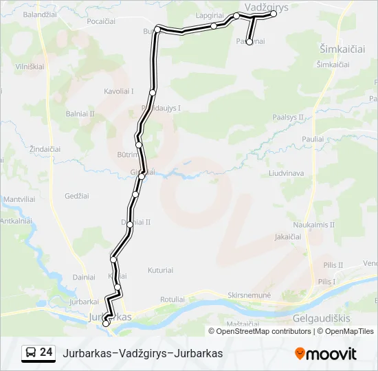 24 Bus Line Map