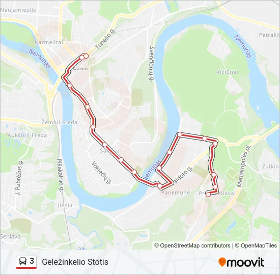 3 Bus Line Map