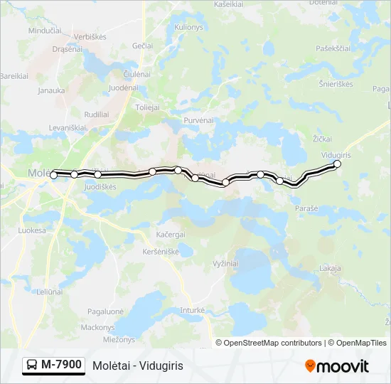 M-7900 Bus Line Map