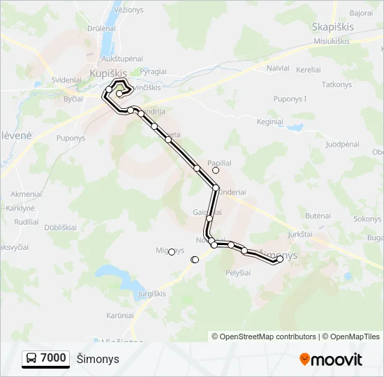 7000 Bus Line Map