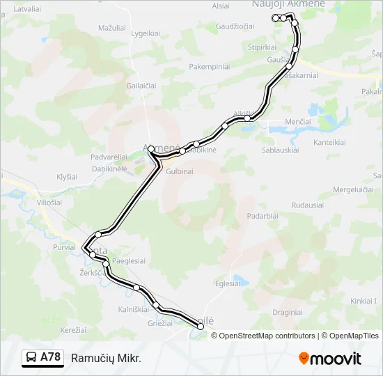 A78 Bus Line Map