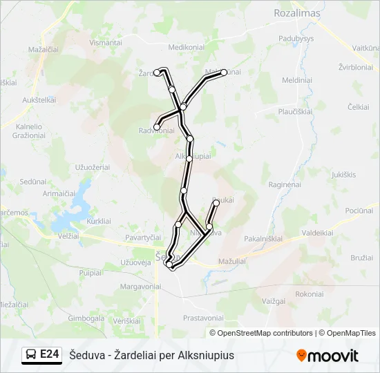 E24 Bus Line Map