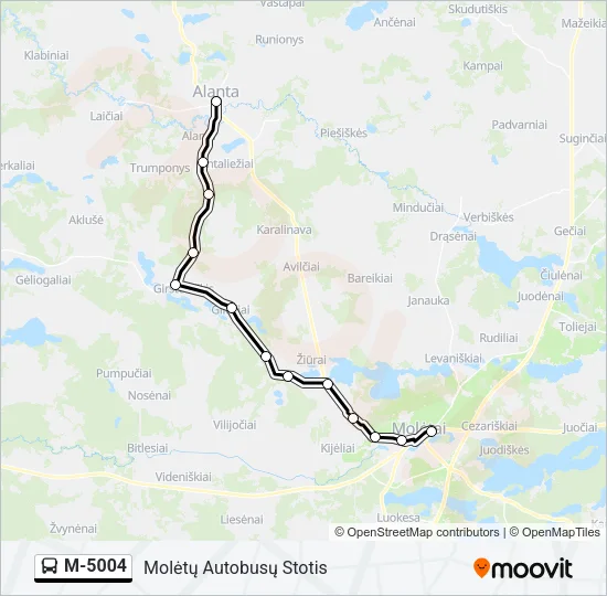 M-5004 Bus Line Map