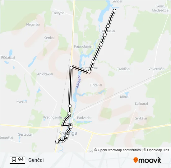 94 Bus Line Map
