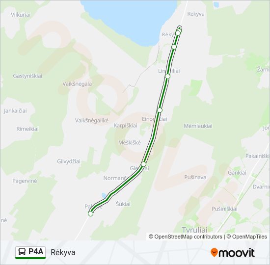P4A Bus Line Map