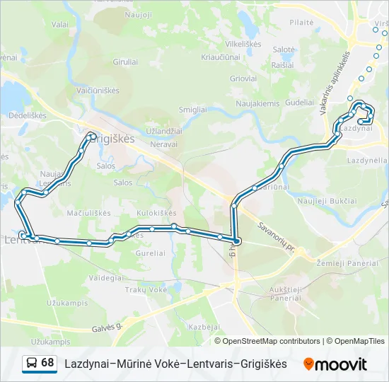 68  Line Map