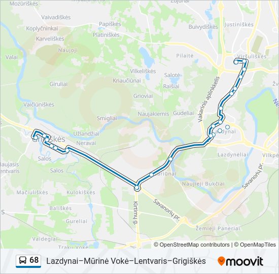68  kelionės žemėlapis