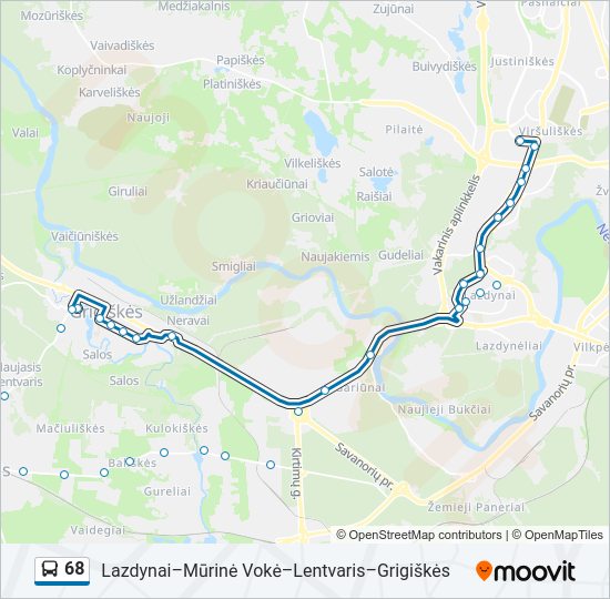 68  kelionės žemėlapis