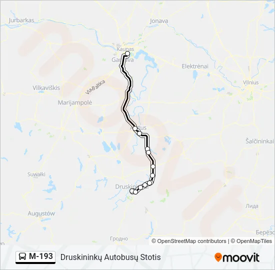 M-193 Bus Line Map