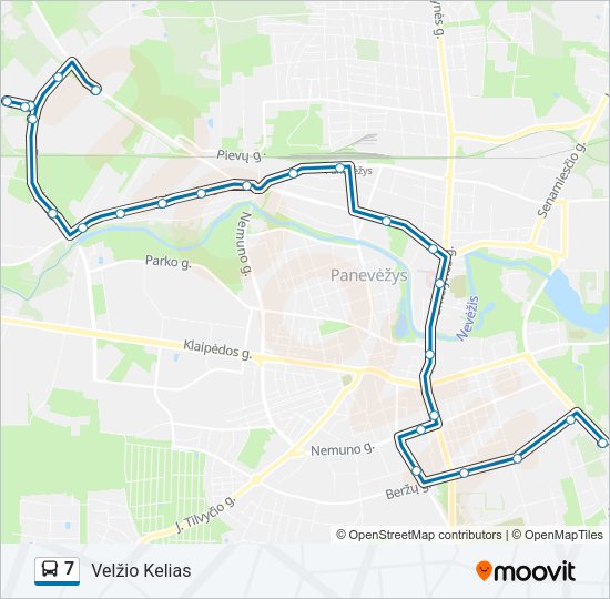 Автобус 7: карта маршрута