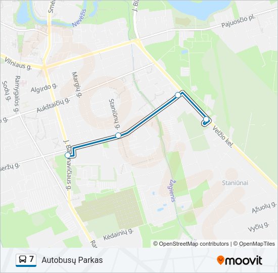 Автобус 7: карта маршрута
