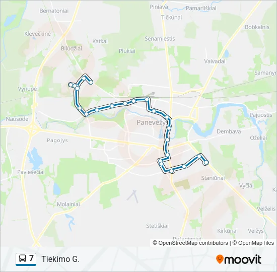 7 Bus Line Map