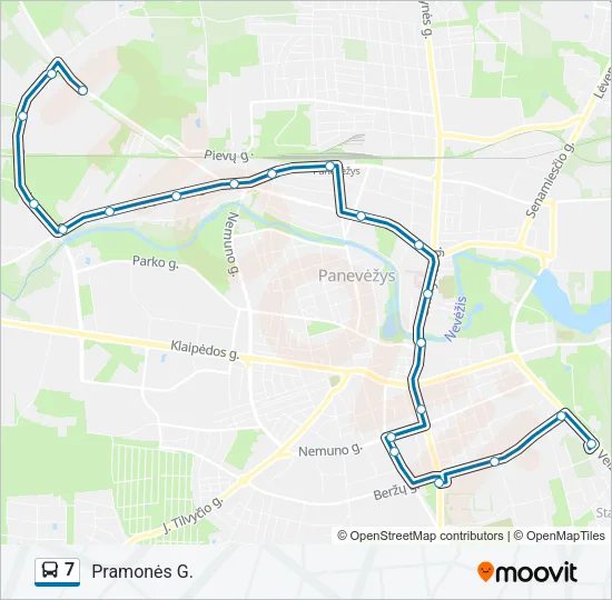 7 Bus Line Map